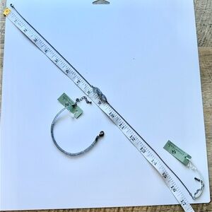 Handcrafted Necklace and Bracelet Set - Sparkling Smoked Silver Color